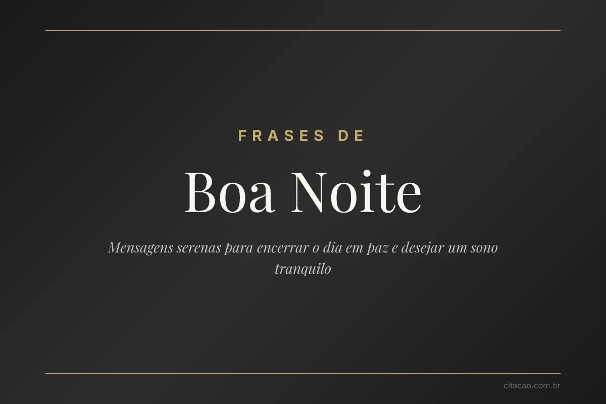 Frases de Boa Noite