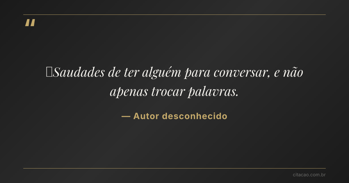 Citação de Autor desconhecido