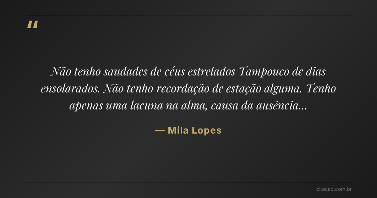 Citação de Mila Lopes