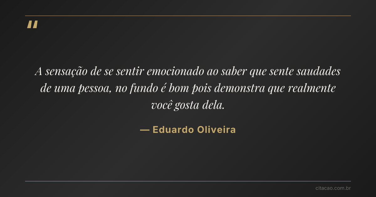 Citação de Eduardo Oliveira