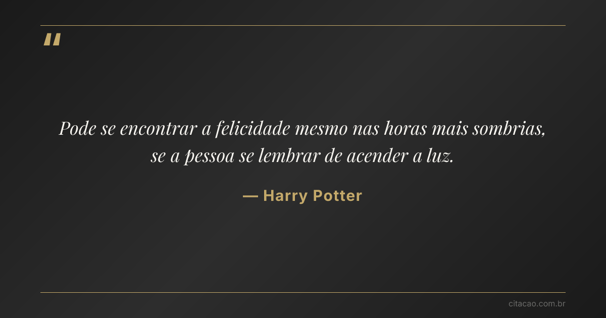 Citação de Harry Potter
