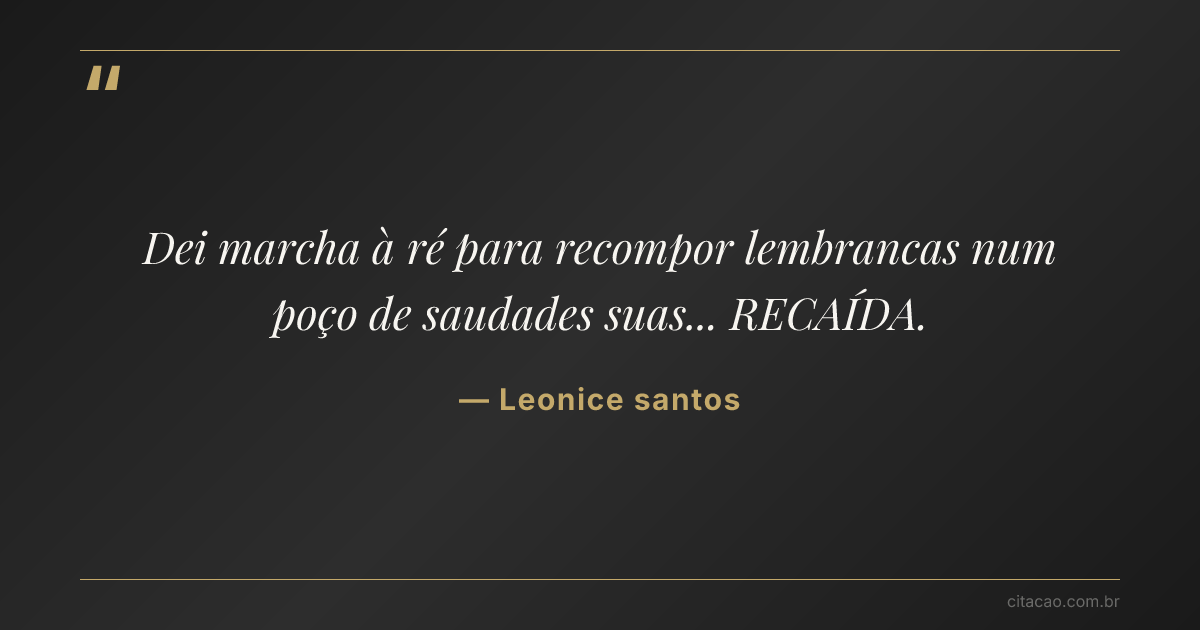 Citação de Leonice santos