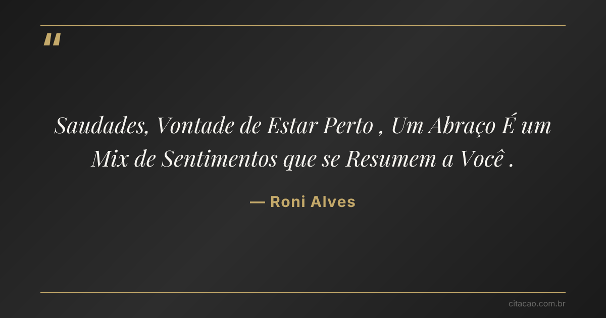 Citação de Roni Alves