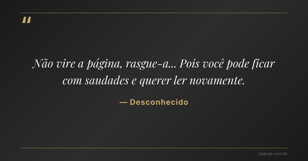 Citação de Desconhecido