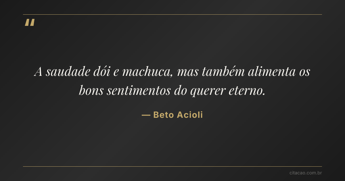 Citação de Beto Acioli