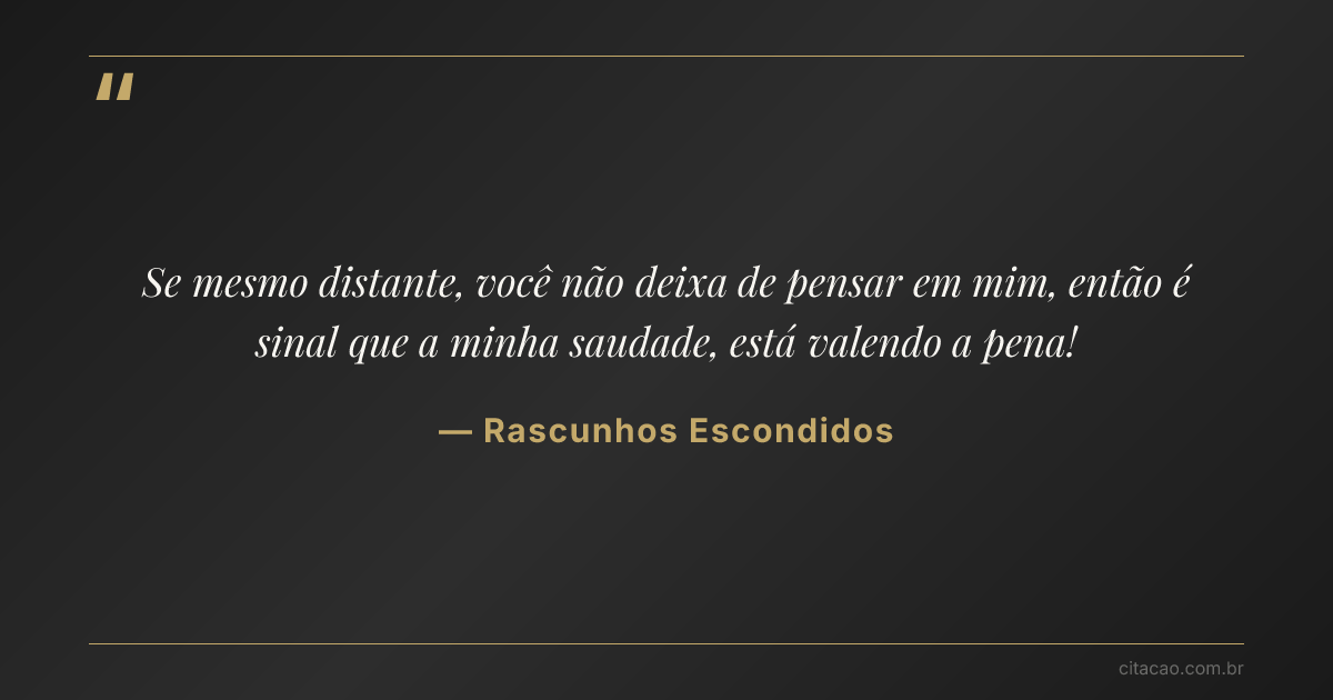 Citação de Rascunhos Escondidos