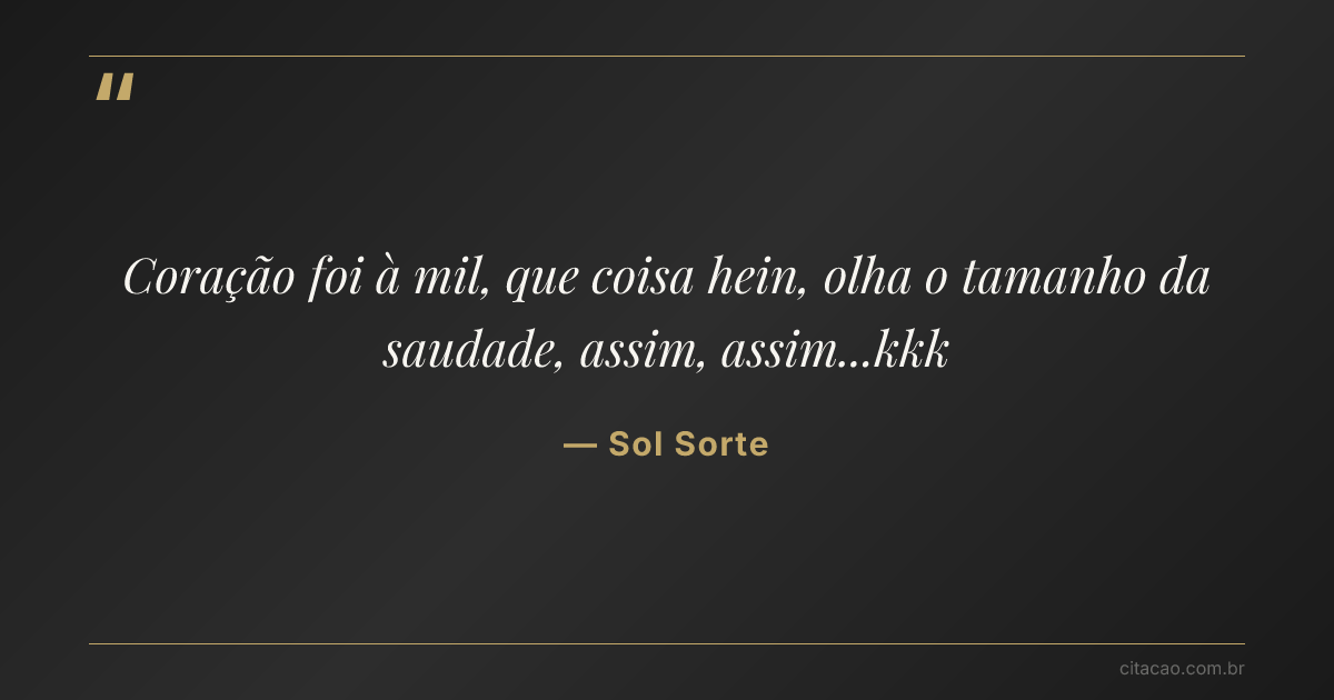 Citação de Sol Sorte