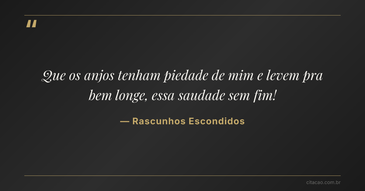 Citação de Rascunhos Escondidos