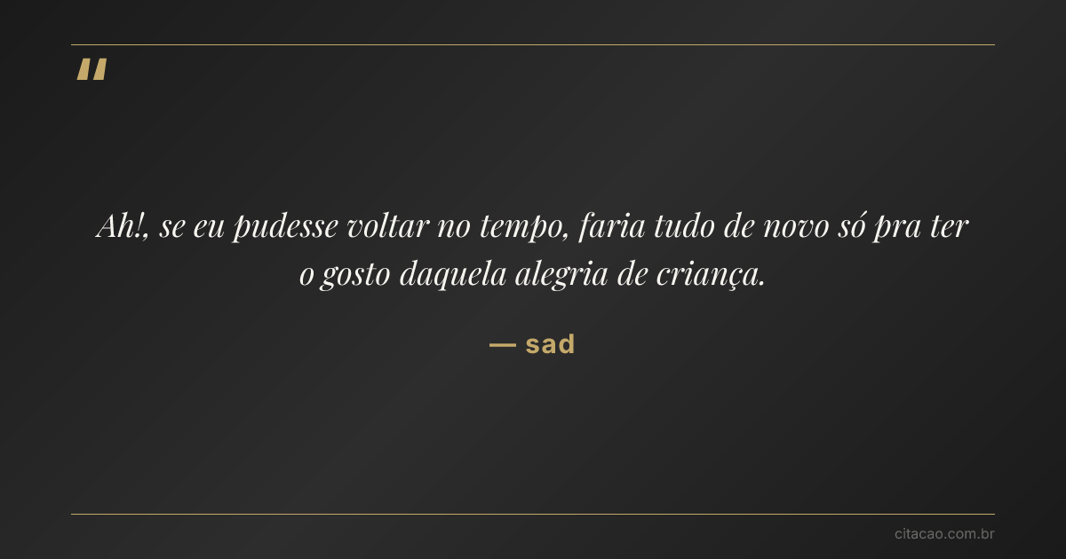 Citação de sad