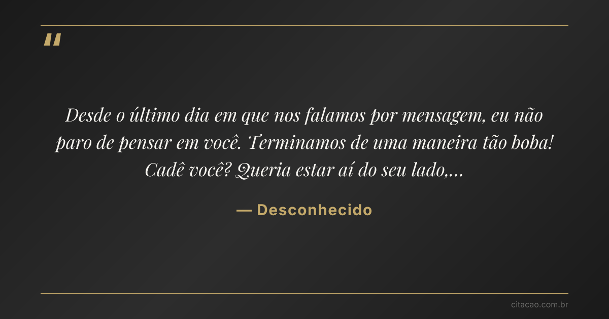 Citação de Desconhecido