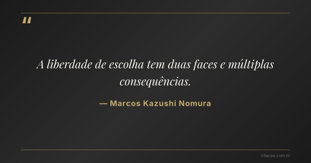 Citação de Marcos Kazushi Nomura