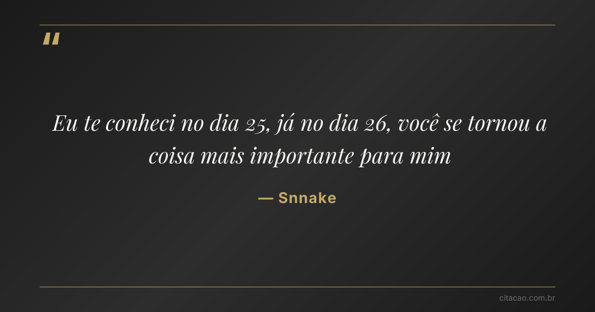 Citação de Snnake