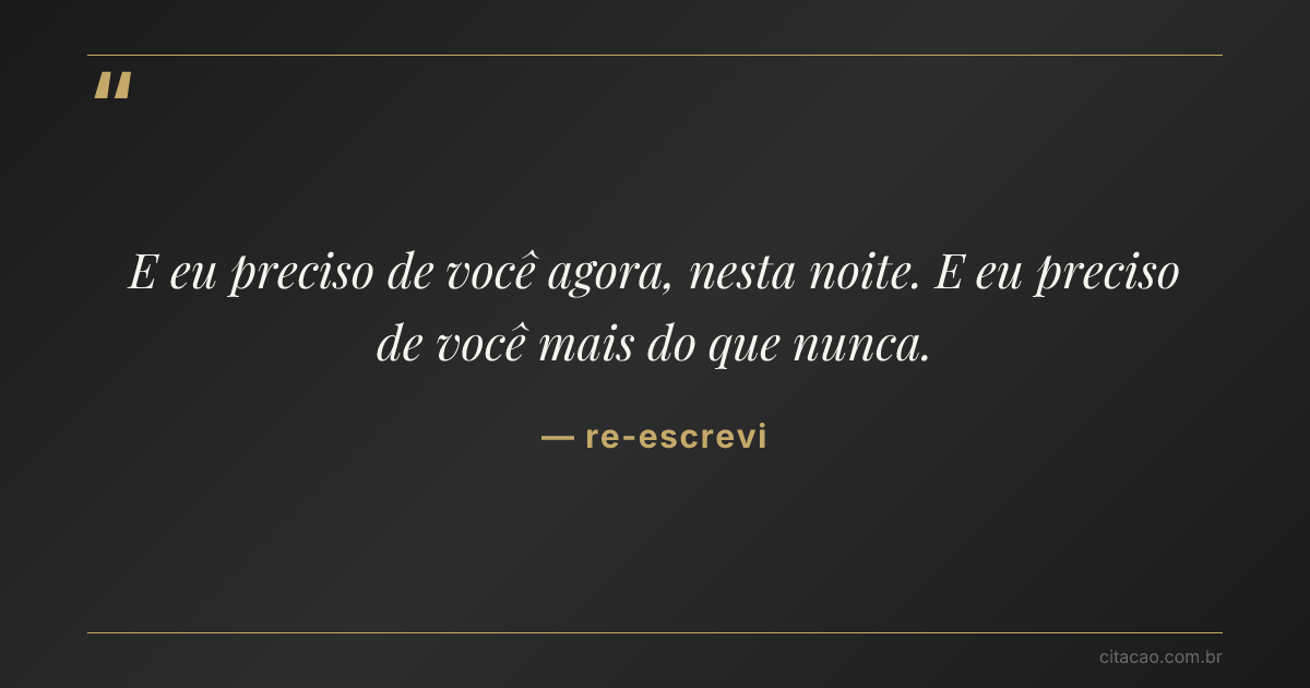Citação de re-escrevi
