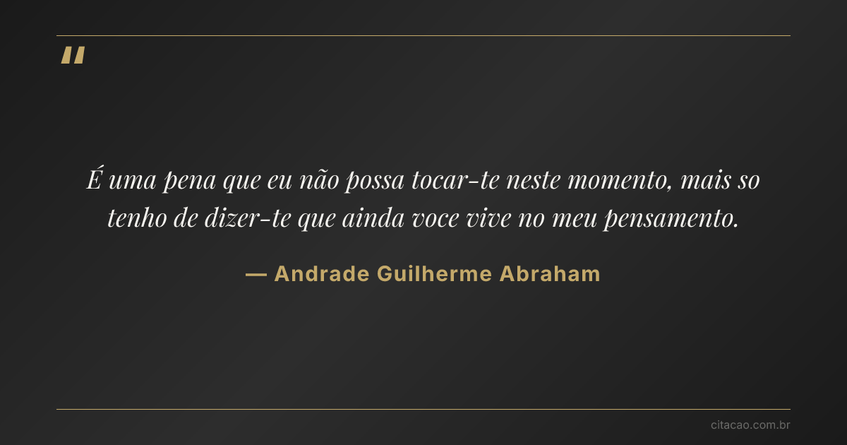Citação de Andrade Guilherme Abraham