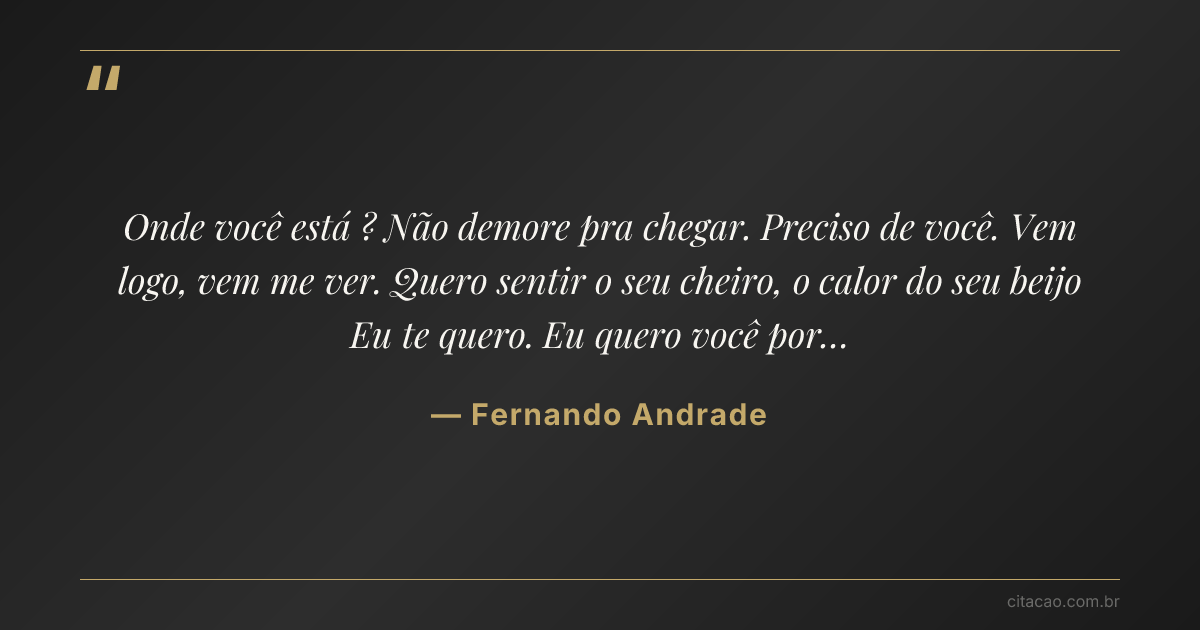 Citação de Fernando Andrade
