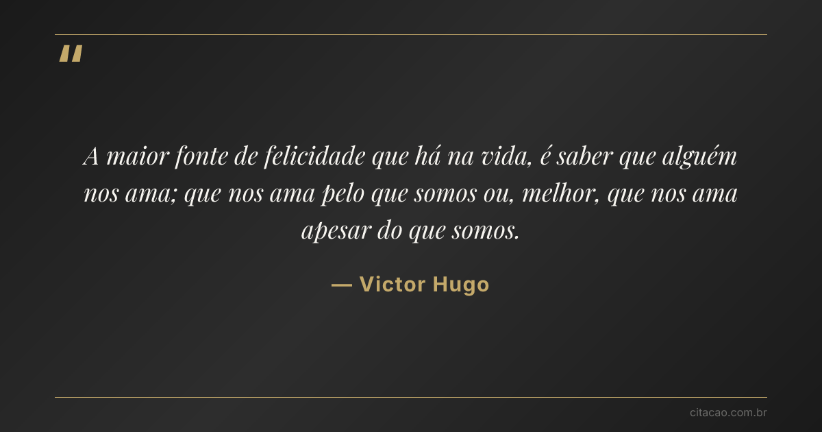 Citação de Victor Hugo