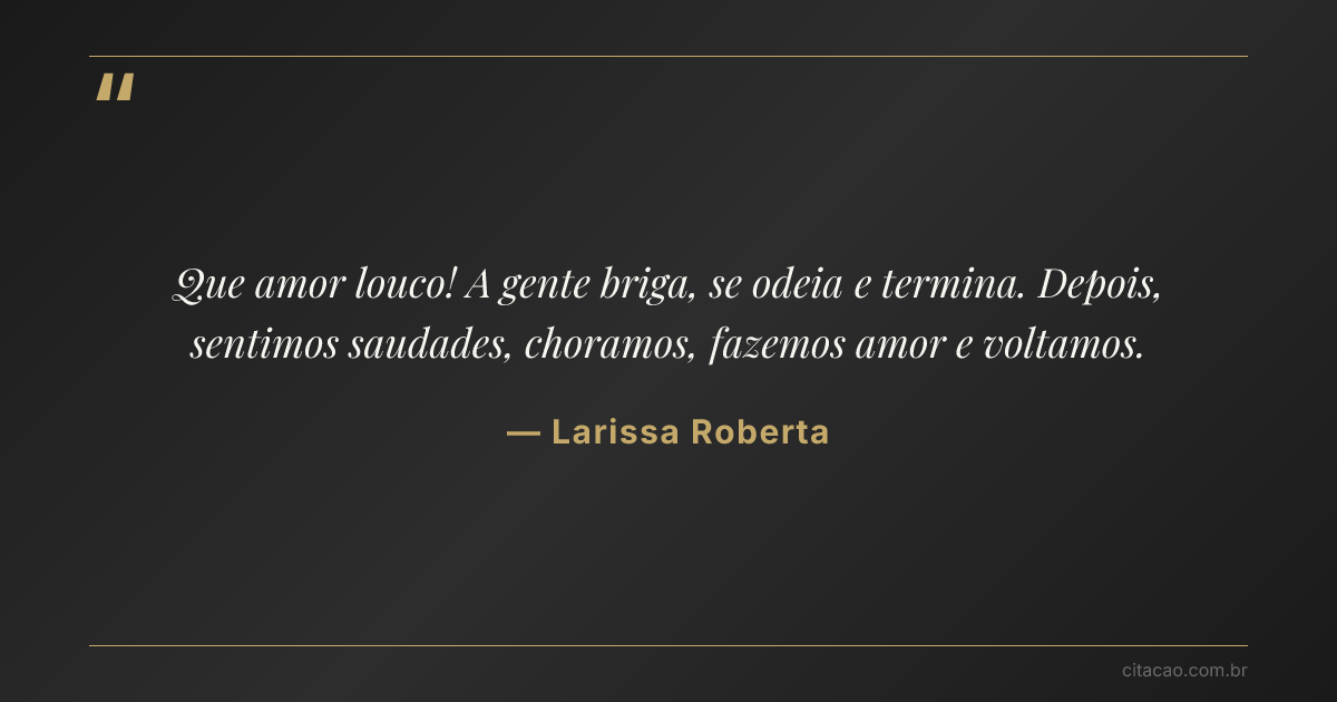 Citação de Larissa Roberta
