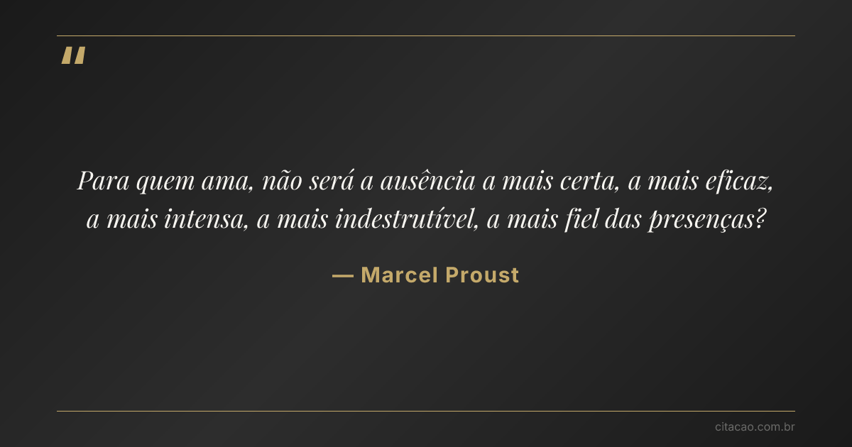 Citação de Marcel Proust
