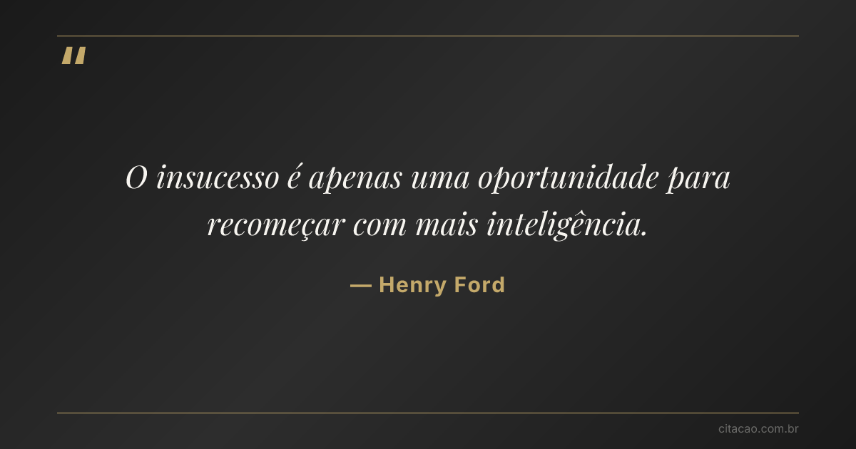 Citação de Henry Ford