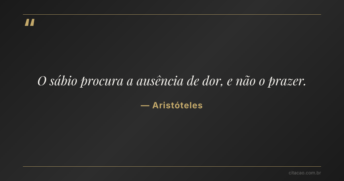 Citação de Aristóteles