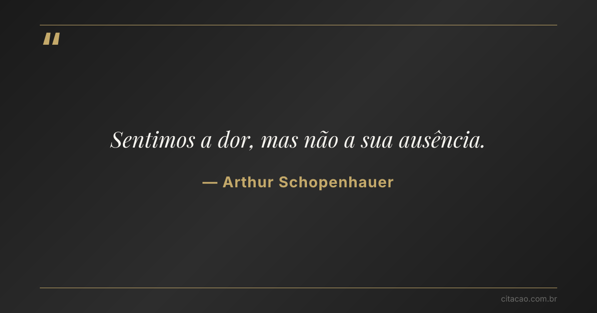 Citação de Arthur Schopenhauer