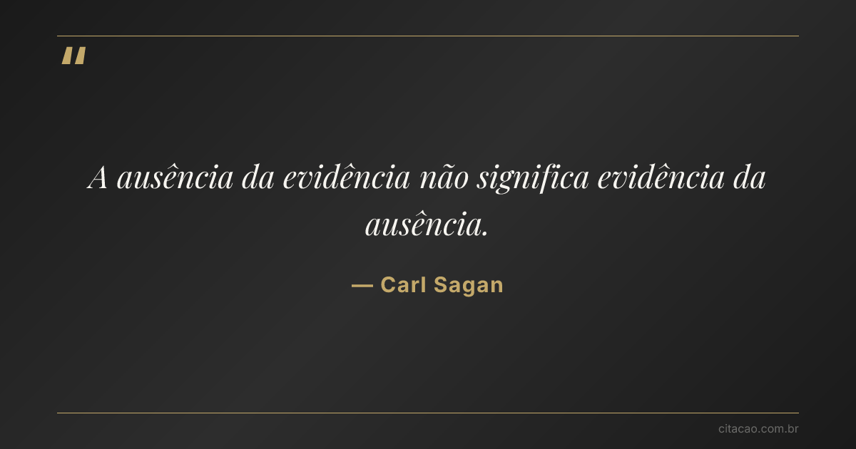 Citação de Carl Sagan