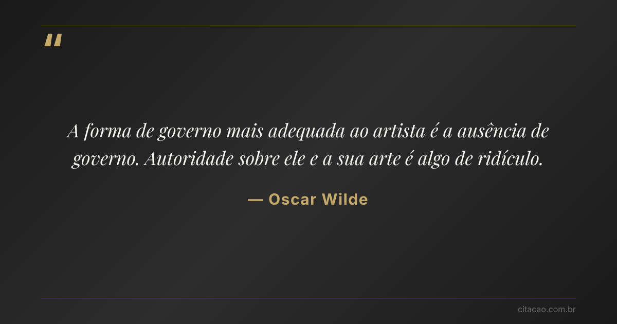 Citação de Oscar Wilde