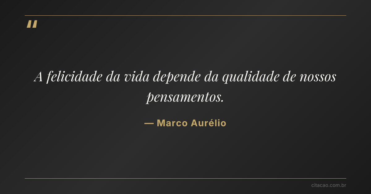 Citação de Marco Aurélio