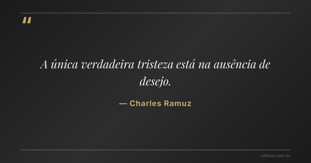 Citação de Charles Ramuz