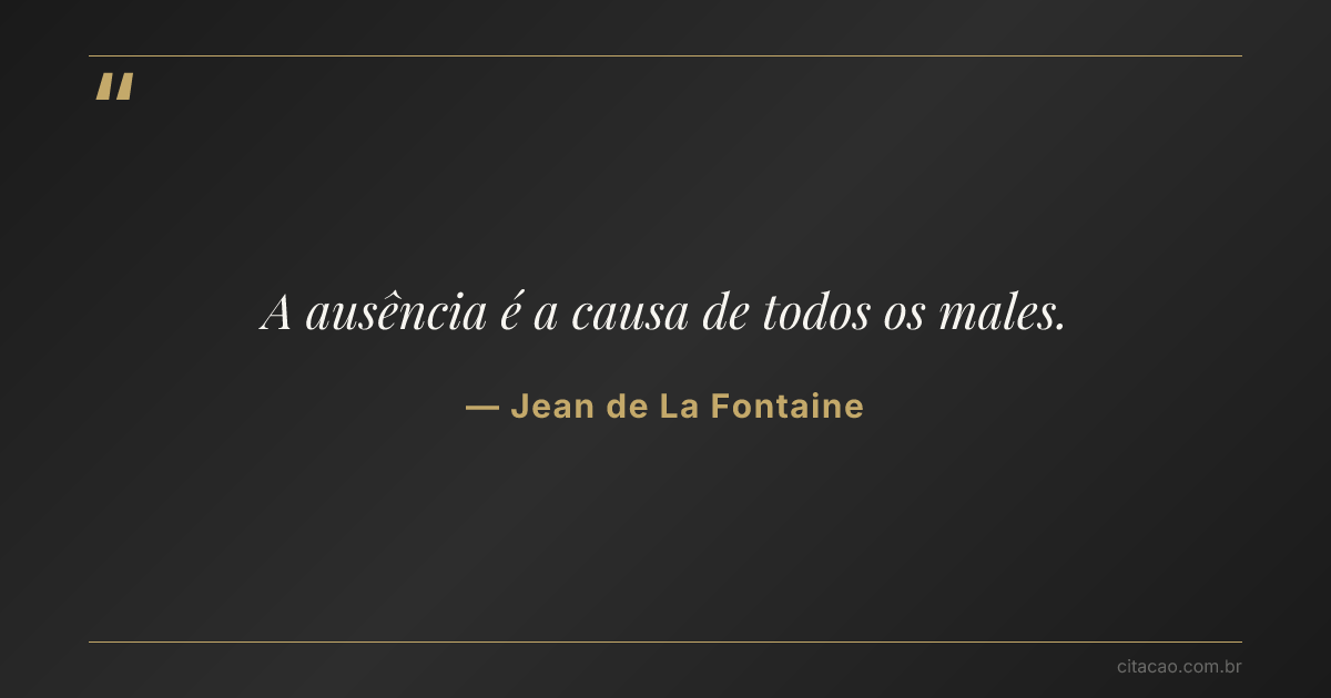 Citação de Jean de La Fontaine