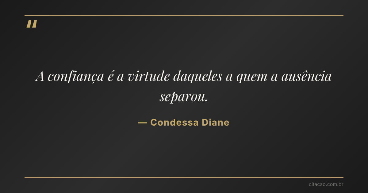 Citação de Condessa Diane