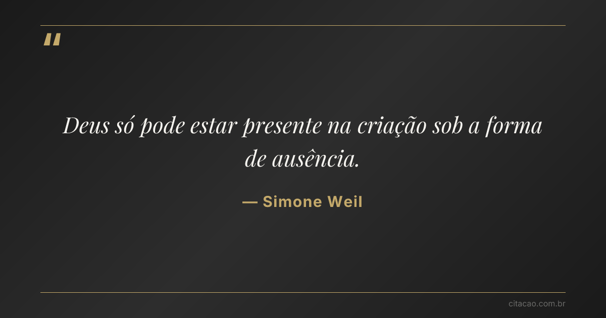 Citação de Simone Weil