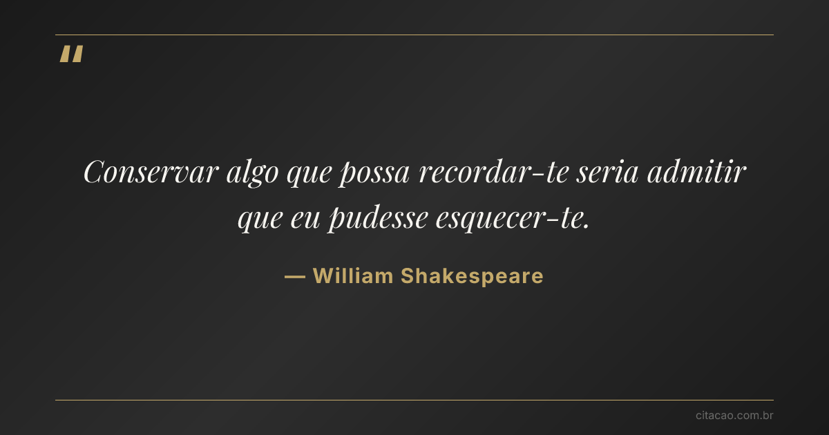 Citação de William Shakespeare