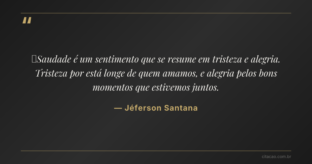 Citação de Jéferson Santana