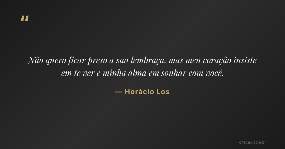 Citação de Horácio Los