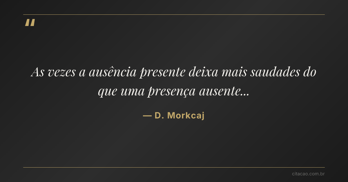 Citação de D. Morkcaj