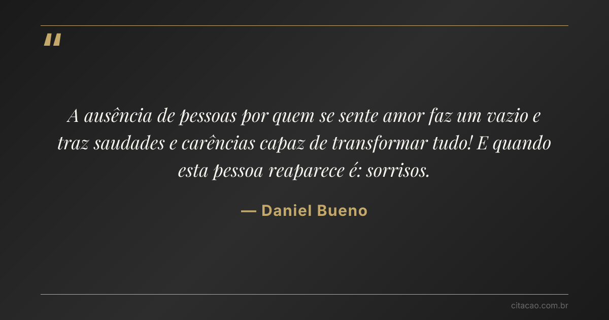 Citação de Daniel Bueno