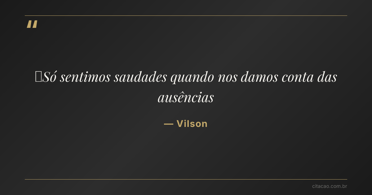 Citação de Vilson