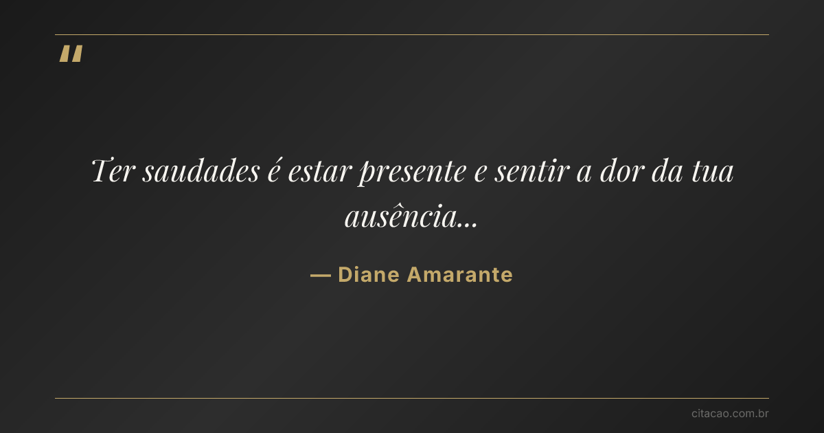Citação de Diane Amarante