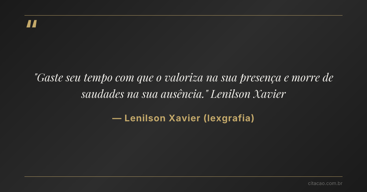 Citação de Lenilson Xavier (lexgrafia)