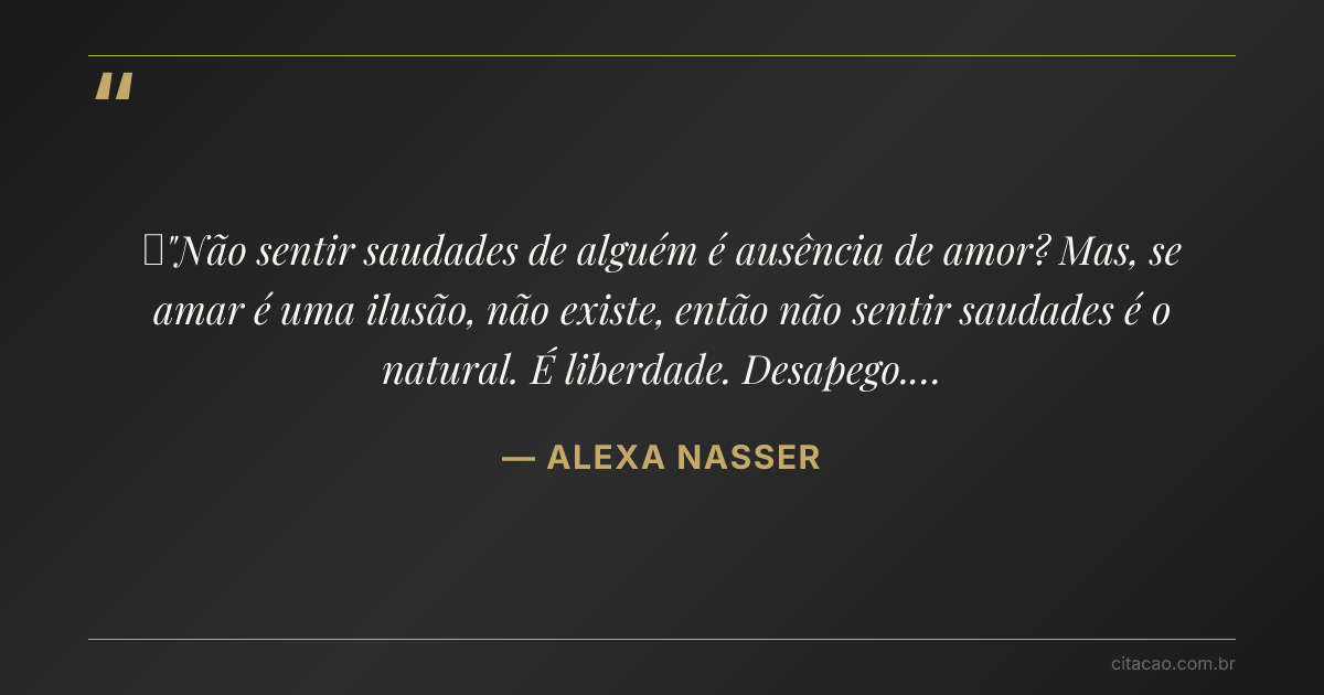 Citação de ALEXA NASSER
