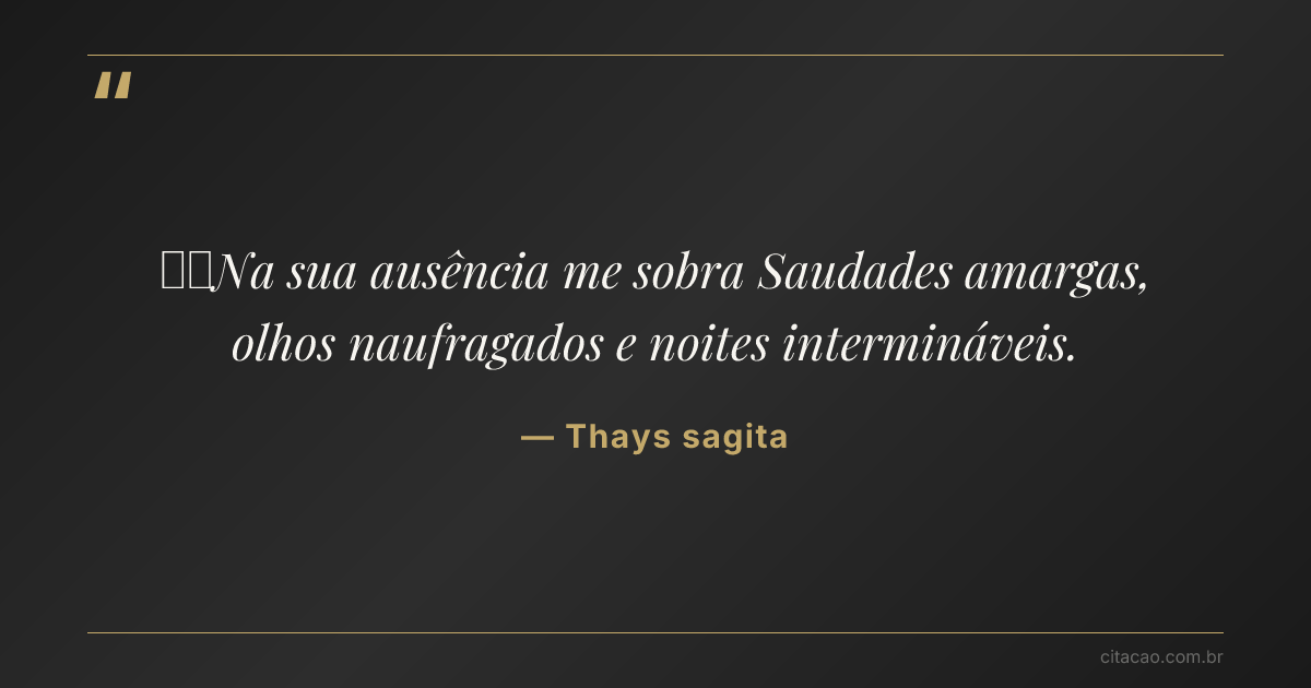 Citação de Thays sagita