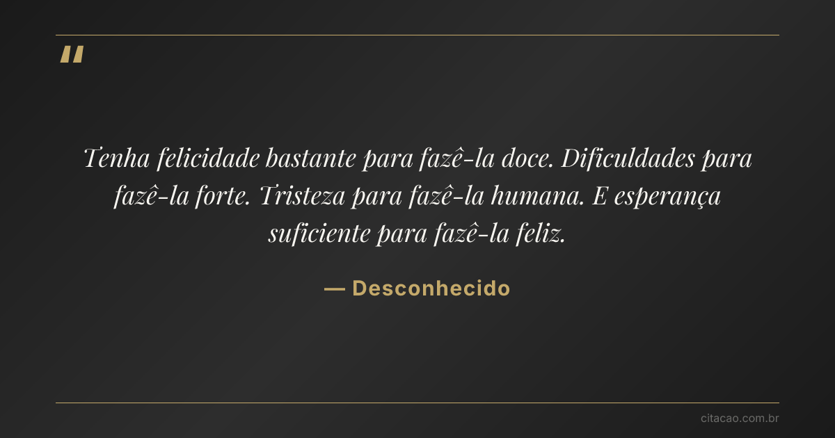Citação de Desconhecido