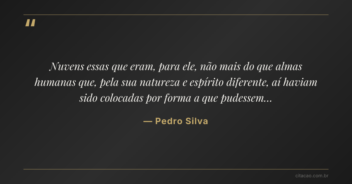 Citação de Pedro Silva