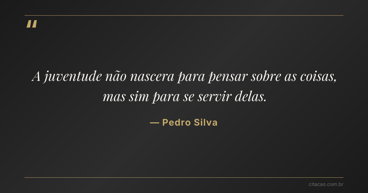 Citação de Pedro Silva