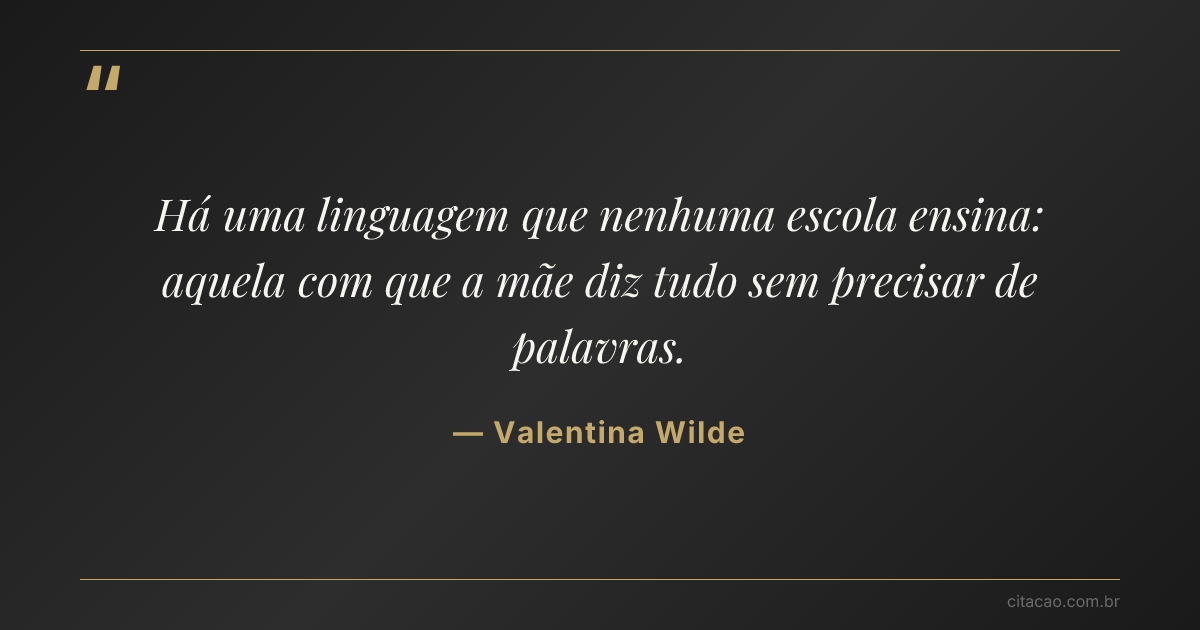 Citação de Valentina Wilde