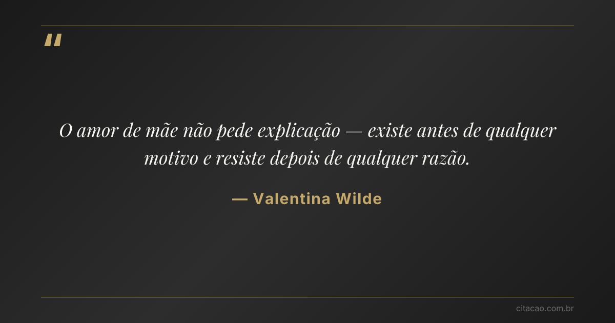 Citação de Valentina Wilde