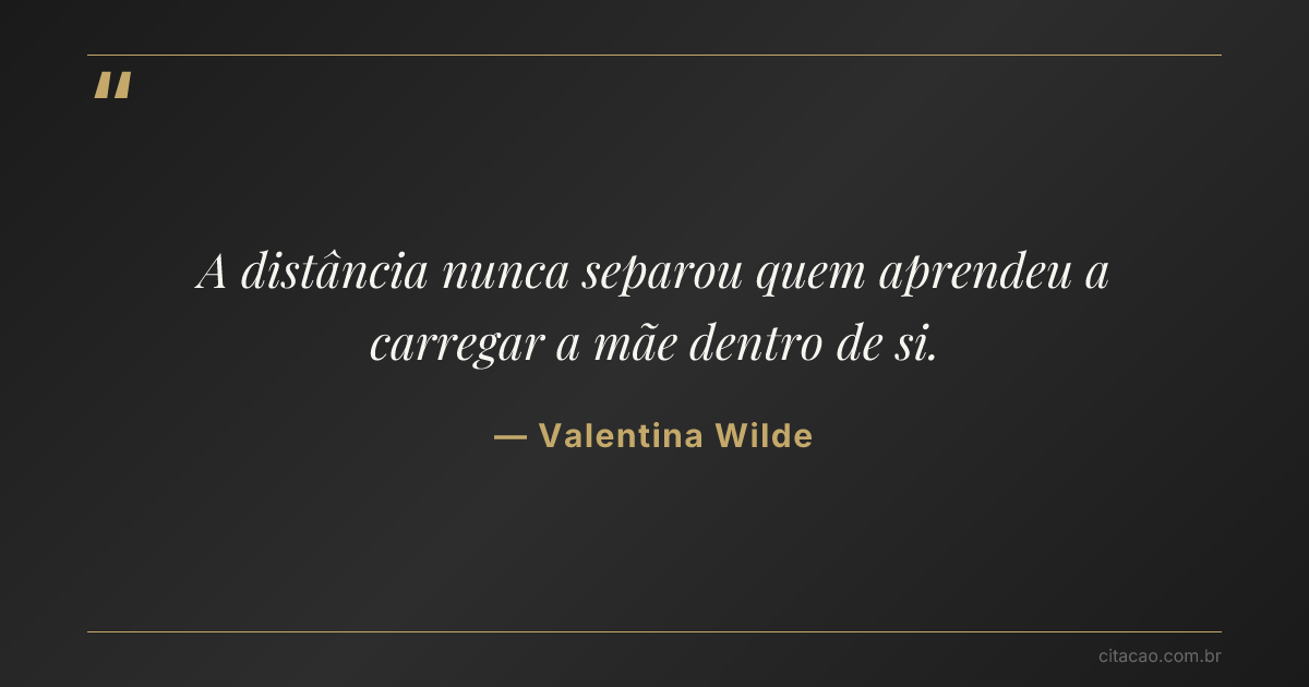 Citação de Valentina Wilde