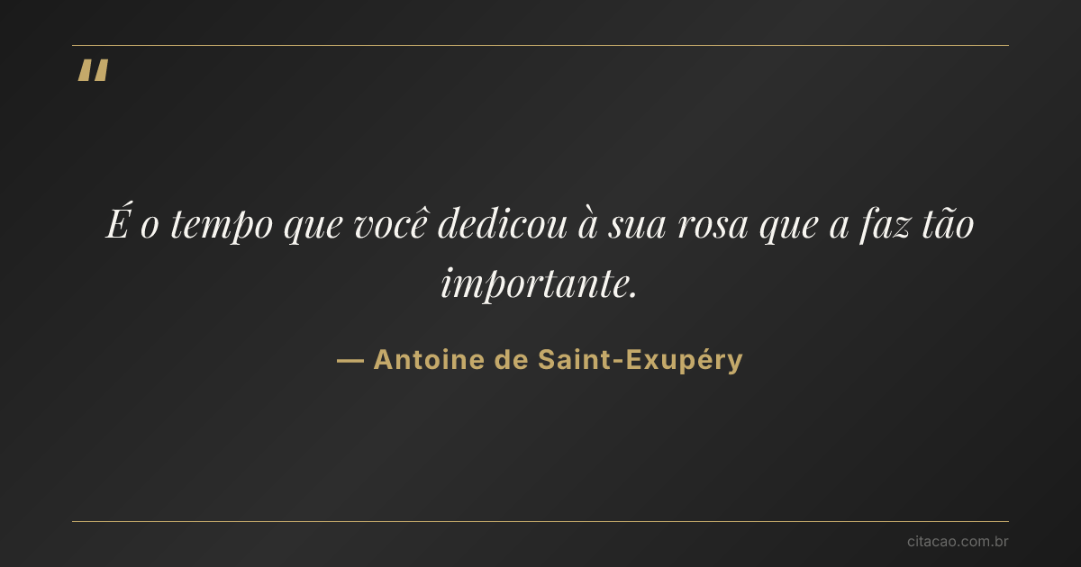 Citação de Antoine de Saint-Exupéry