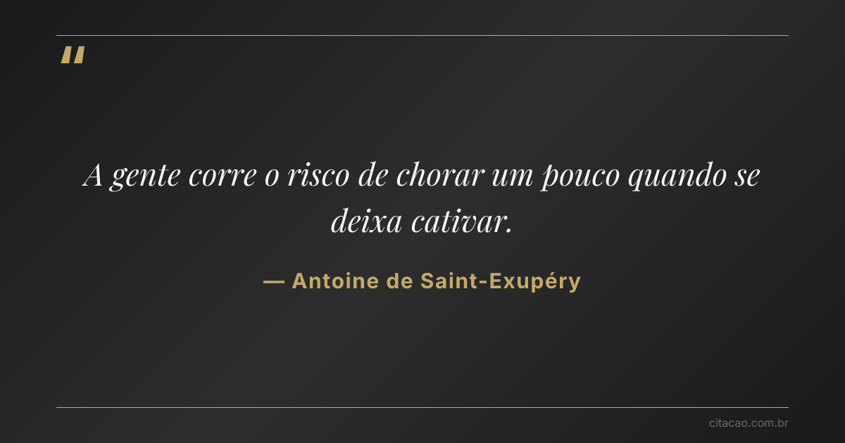 Citação de Antoine de Saint-Exupéry